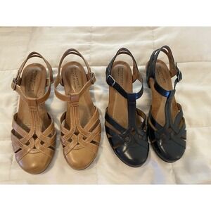 Cobb Hill Rockport Adjustable Strap Comfort Sandal Size 6-1/2 W. Lot of Two.